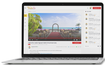 Laptop displaying VivahaLive platform